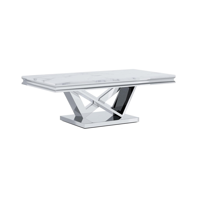 Table basse l 50,6 po Glam, chrome