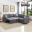 83" Wide Extendable Sectional Sofa Bed