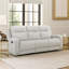 Canapé inclinable manuel double Lupe avec coussins moelleux, microfibre gris clair