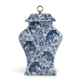 Siberian Tiger Blue 20" Porcelain Jar