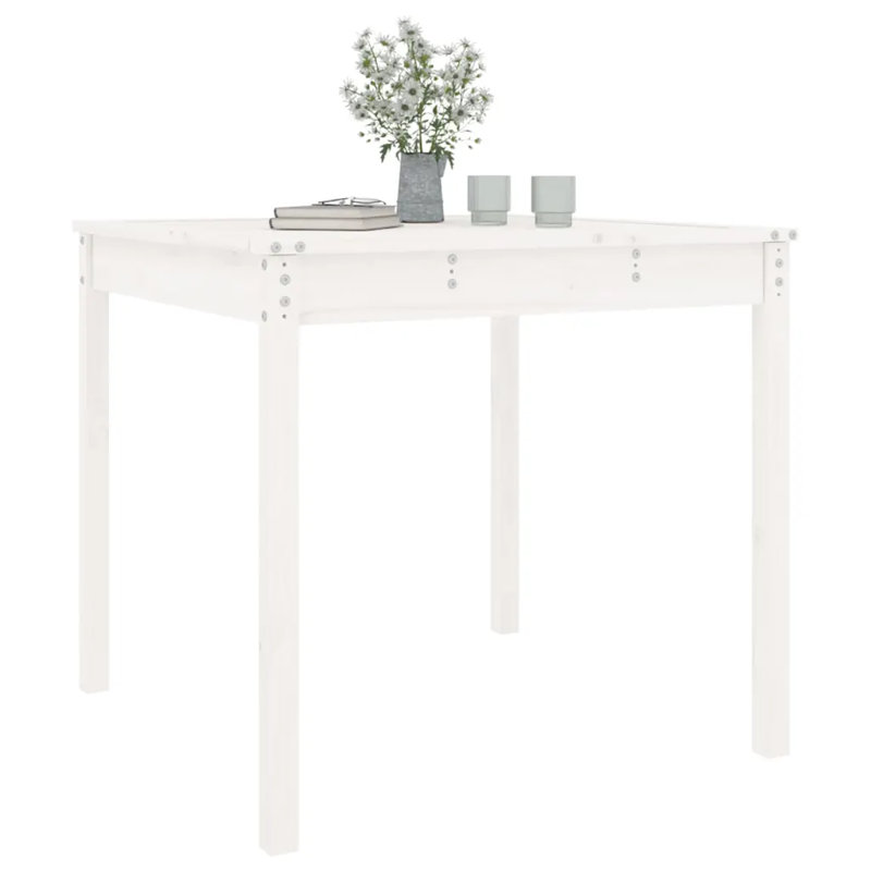 Lashelle Rectangular Outdoor Dinning Table, White