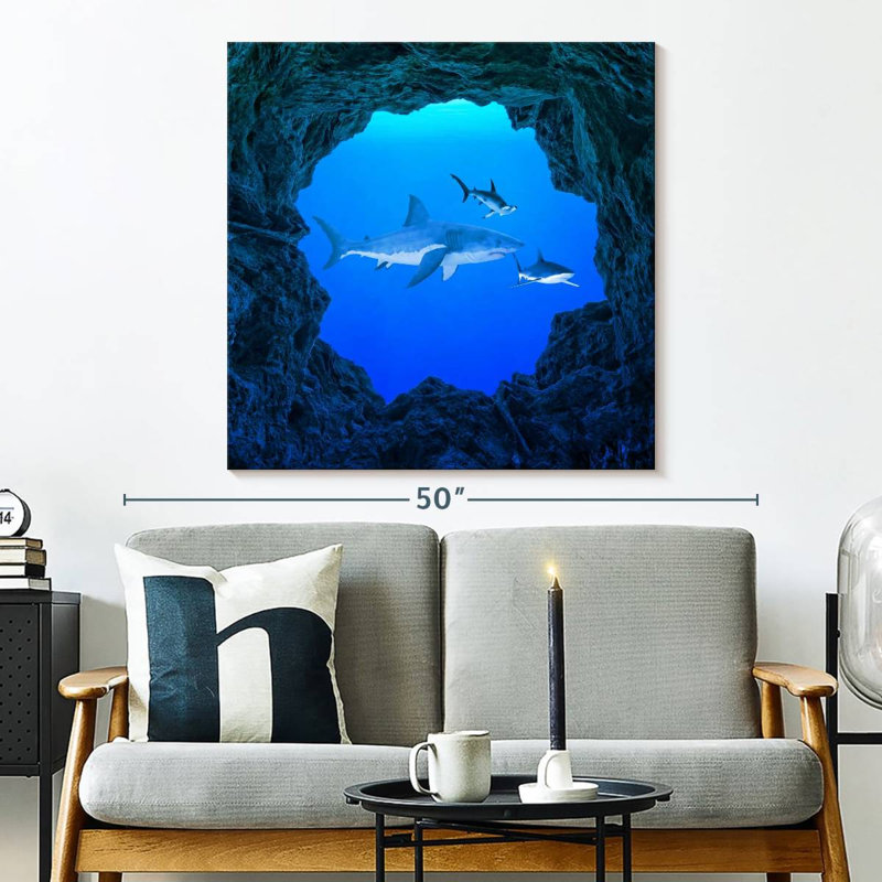 Brampt Sharks Ocean Hole, 33" H x 33" W