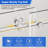 56"-60" W X 74" H Single Sliding Frameless Shower Door 8Mm Thickened Tempered Glass Stainless Steel