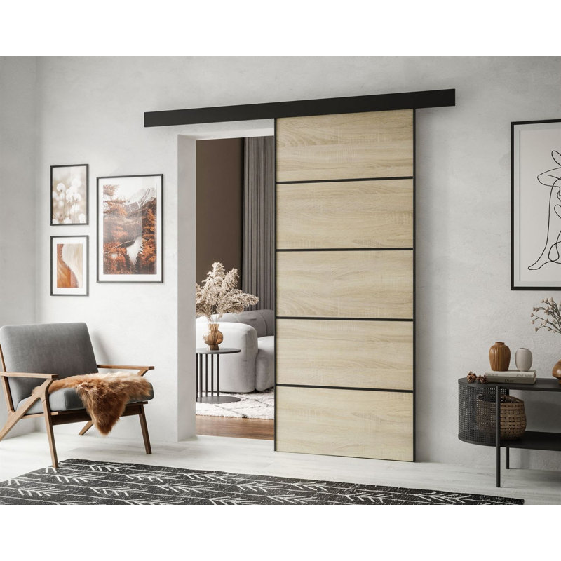 HINOKI PLUS Sliding Doors, 76 cm, Sonoma Oak