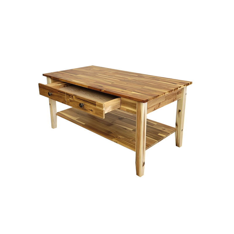 Ambrianna Solid Wood Single Coffee Table, Natural