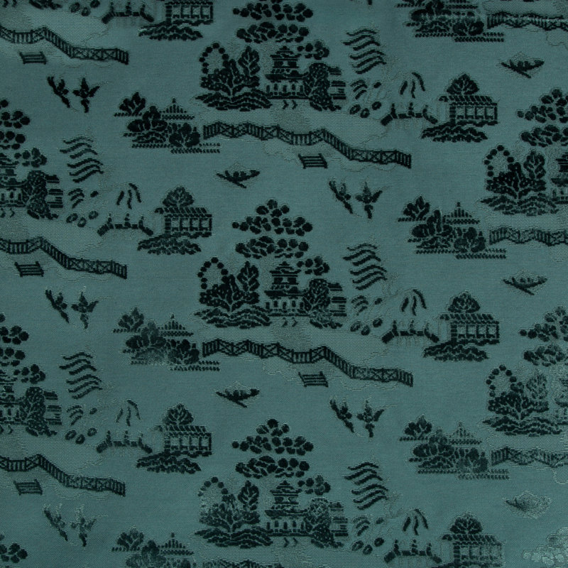 La Pagode Fabric, Teal