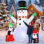Bonhomme de neige gonflable de Noël de 2,4 m, décorations extérieures avec DEL