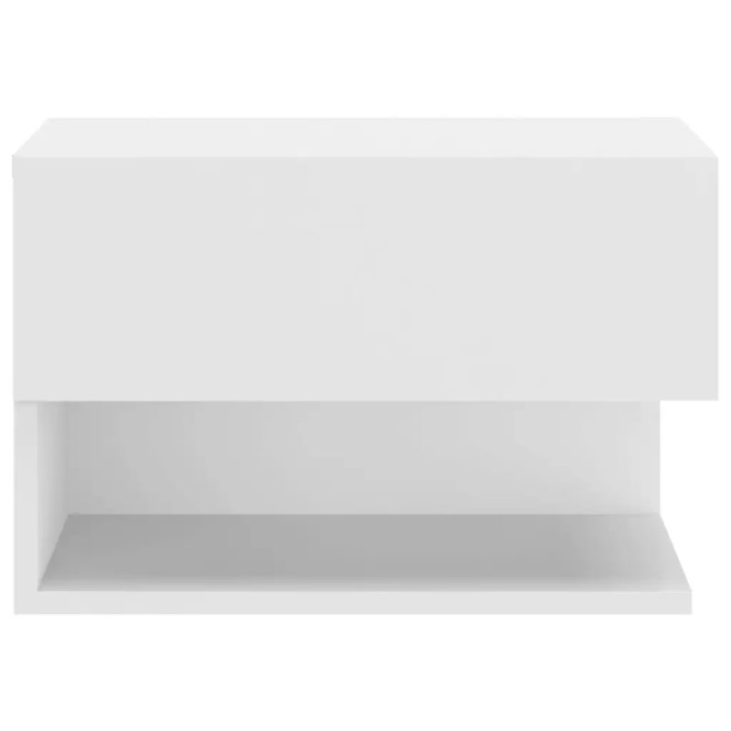 Armoire de chevet flottante vidaXL, Blanc, Ensemble de 2