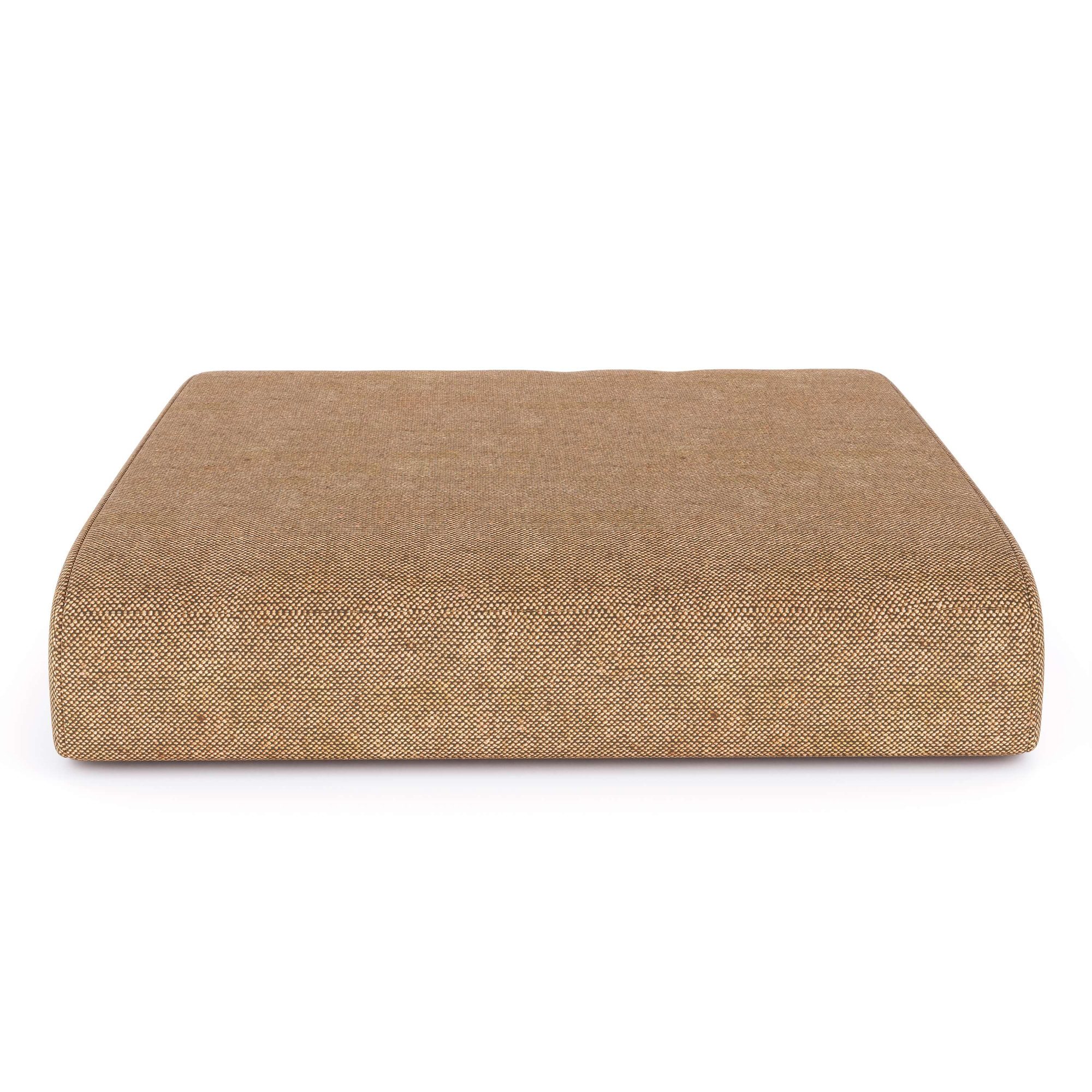 Sunbrella® Outdoor Ottoman Cushion, Canvas Heather Beige Sunbrella® Canvas, 4" H x 22" W x 20" D
