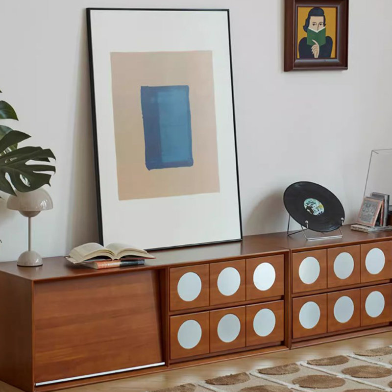 Creative design sense solid wood TV cabinet