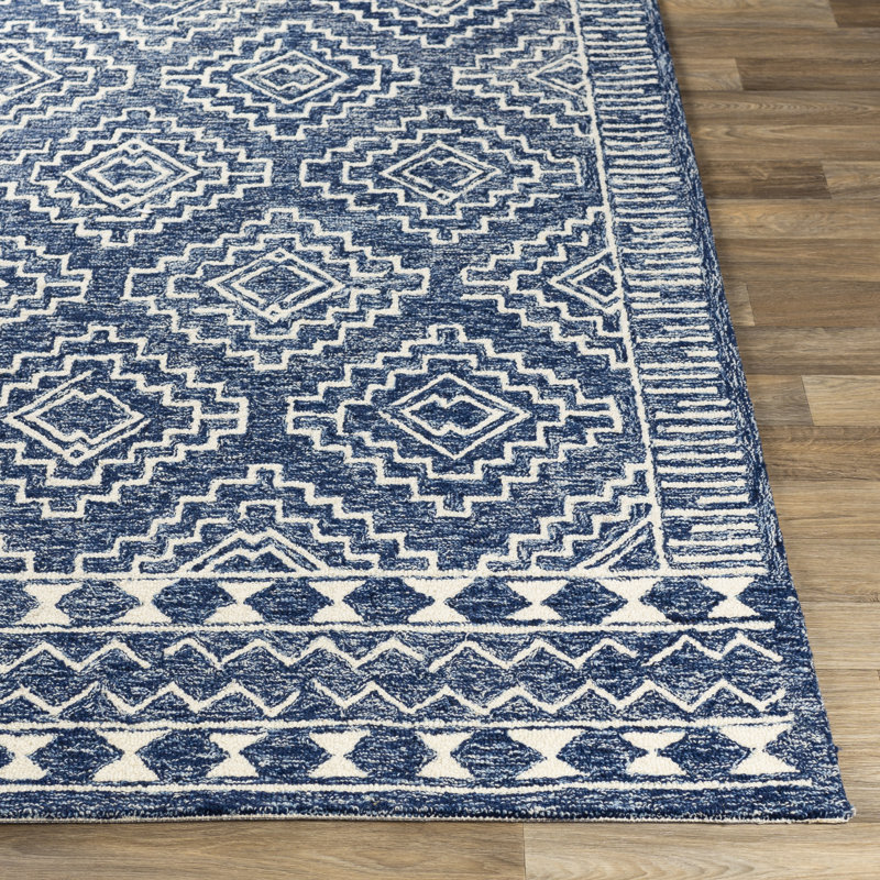 Ammann Hand Tufted Wool Geometric Indoor Rug, Rectangle 5' x 7'6"