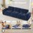 Pondera 110'' Velvet Upholstered 3-Seater Sectional Sofa with Tufted Cushions-821162333-820545516