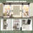 43.3" Farmhouse Makeup Vanity Desk With Lighted Mirror, Vanity Table Set With Storage Stool And Charging Station, Dressing Table With Sliding Barn Door Hidden Shelves & 3 Drawers & 4 Cabinets, Beige
