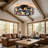 20"Woodland Silhouette Matte Black Caged Ceiling Fan with Light&Remote,Bladeless,6-Speed Reversible Motor