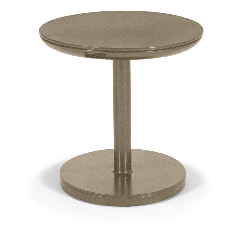 Table d'appoint ronde 18 "Icon, Beige / Chameau, H 18,375 po x l 18 po x P 18 po