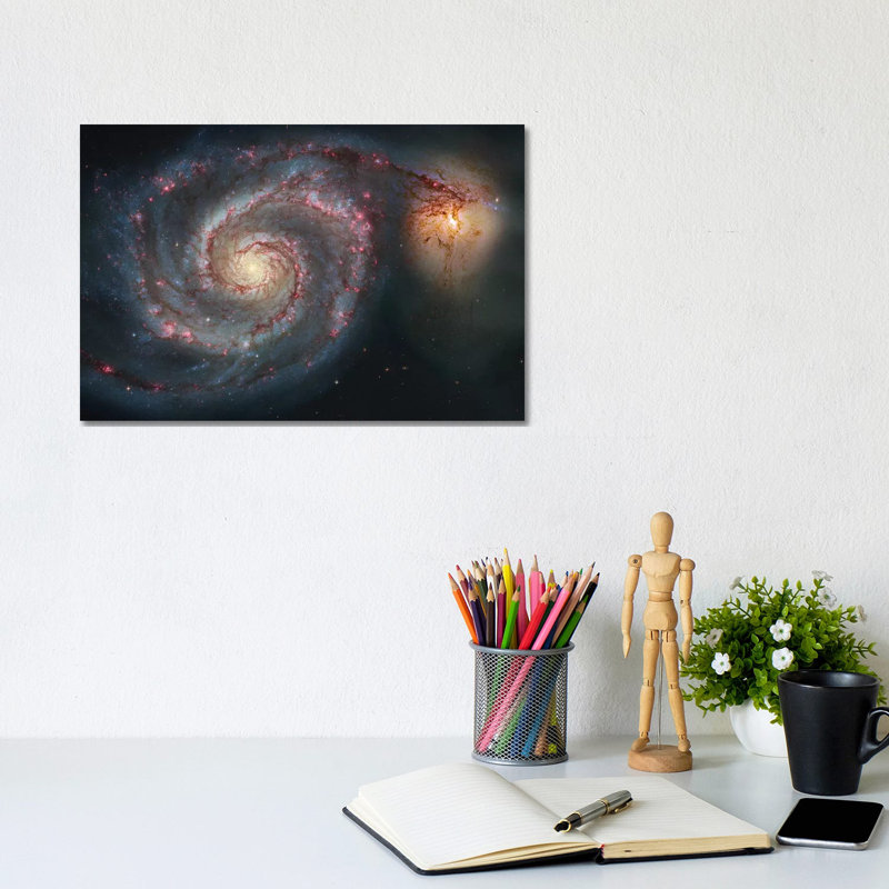 M51, The Whirlpool Galaxy I by Robert Gendler - Wrapped Canvas Print, 20.32 cm H x 30.48 cm W