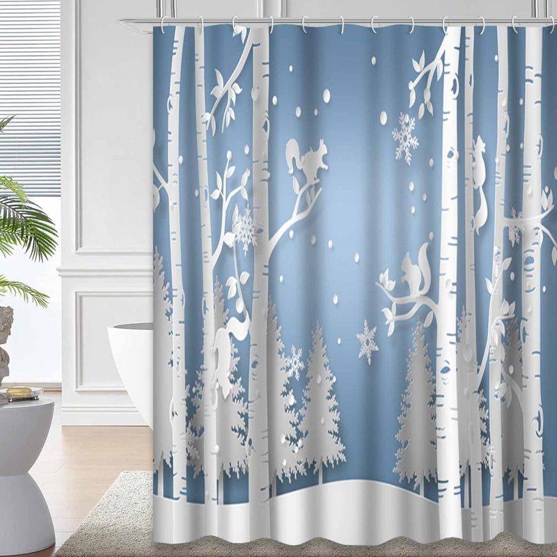 Rideau de douche Winter Snow, L 72 po x l 72 po
