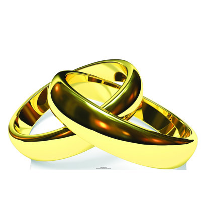 Wedding Rings Cardboard Standup