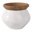 Pot de fleurs d'intérieur en terre cuite à motif texturé d'intérieur et de jardin - 7 po blanc et brun clair