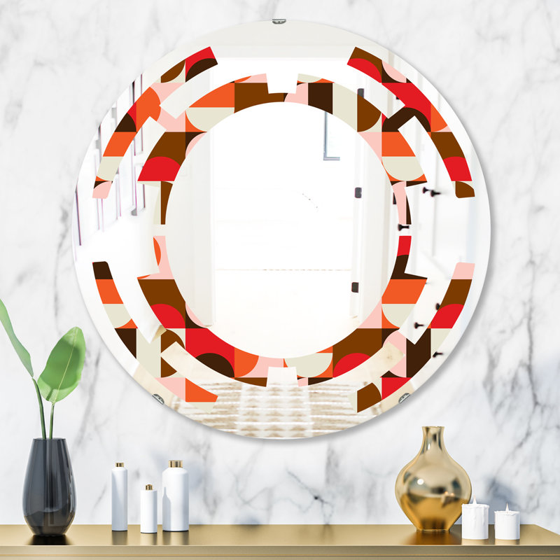 Miroir mural sans cadre contemporain & design ii space modern, H 23,6 po x l 23,6 po