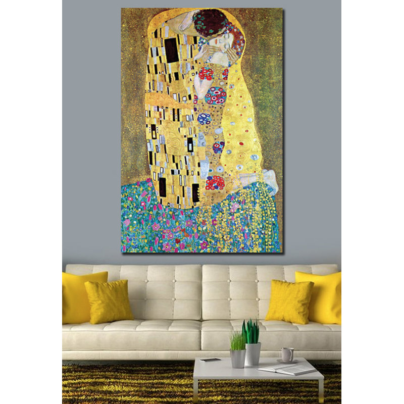 « the baiser » par gustav klimt,, impression