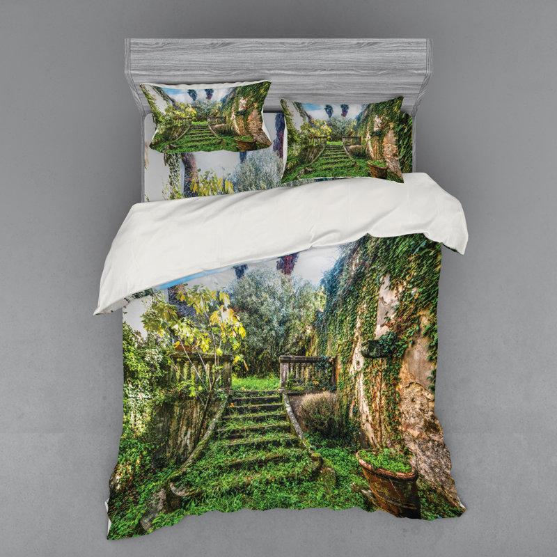 Ensemble de housse de couette vert, Housse de couette grand + 3 pièces supplémentair