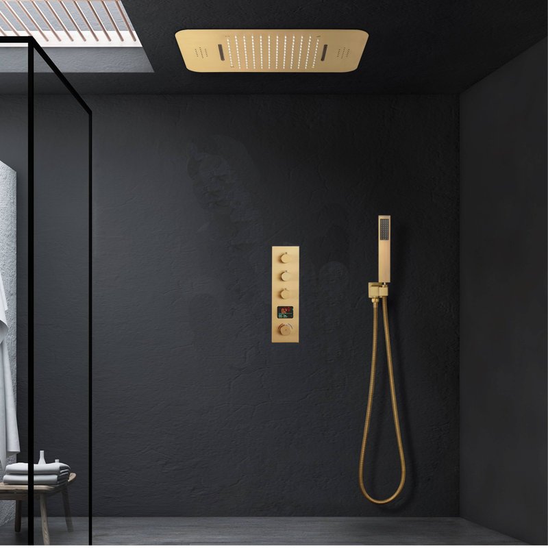 All-In-One Kit with Rough in-Valve, Brushed Gold