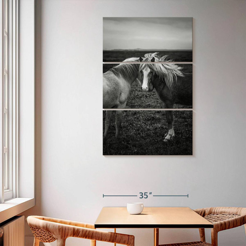 Brampt Loving Icelandic Horses, 65" H x 42" W