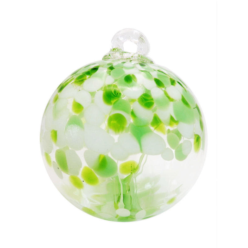 Ornement en verre celtique, H 9,75 po x l 8 po x P 8 po
