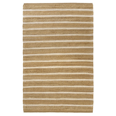 Coastal Striped Jute Blend Hand-Woven Indoor Area Rug