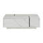Table basse rectangulaire à plateau coulissant avec 2 tiroirs et 2 rangements cachés pour le salon 47,2 po (blanc)-694840383-694840380