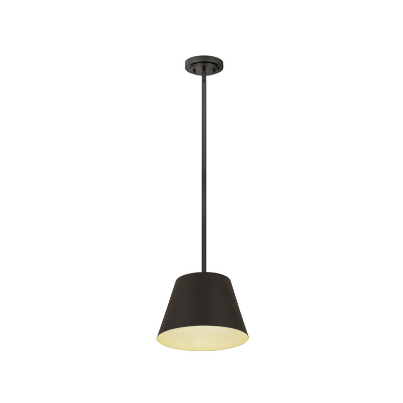 Lustre 1 lumière Aire, Noir mat, H 9,5 po x l 12 po x P 12 po