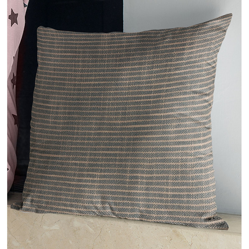 Coussin simple à rayures, 26 po x 26 po