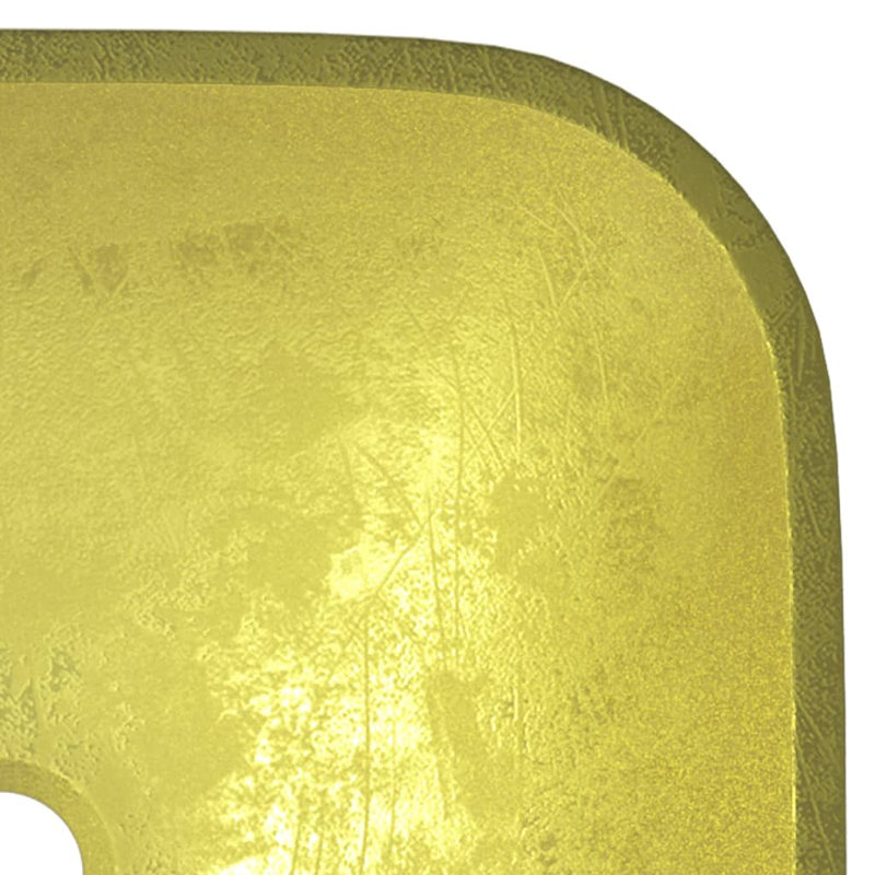 Metro Lane Adamm 420mm L x 420mm W Glass Square Sink, Gold/Green