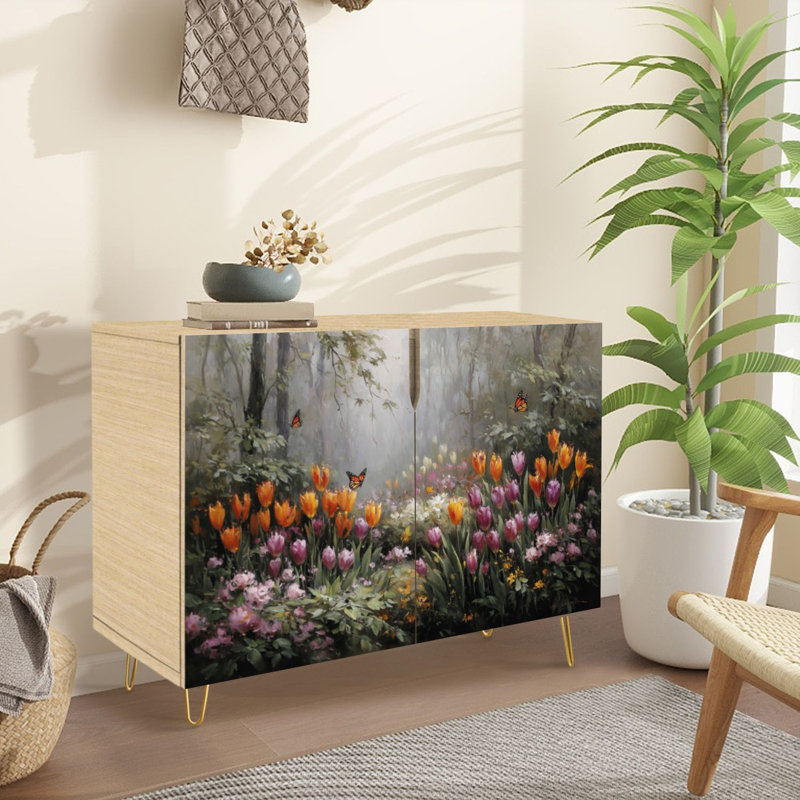 Buffet Buffet avec rangement Vibrant Spring Garden