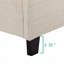 Très grand lit plateforme, capitonné beige Bridgevine Home