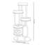 Structure d'escalade moderne et simple pour chat blanc cassé