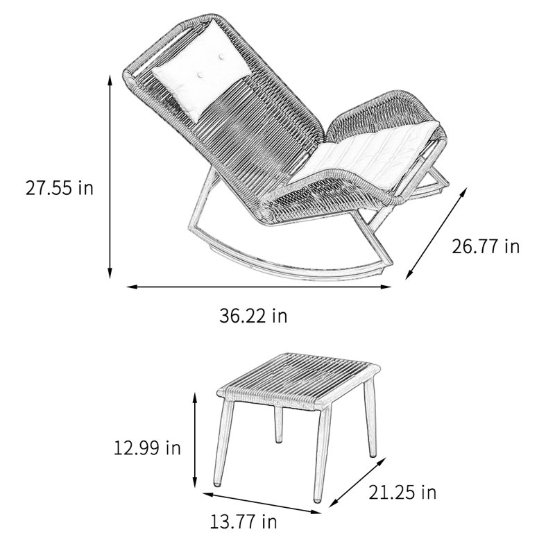 Chaise berçante élégante