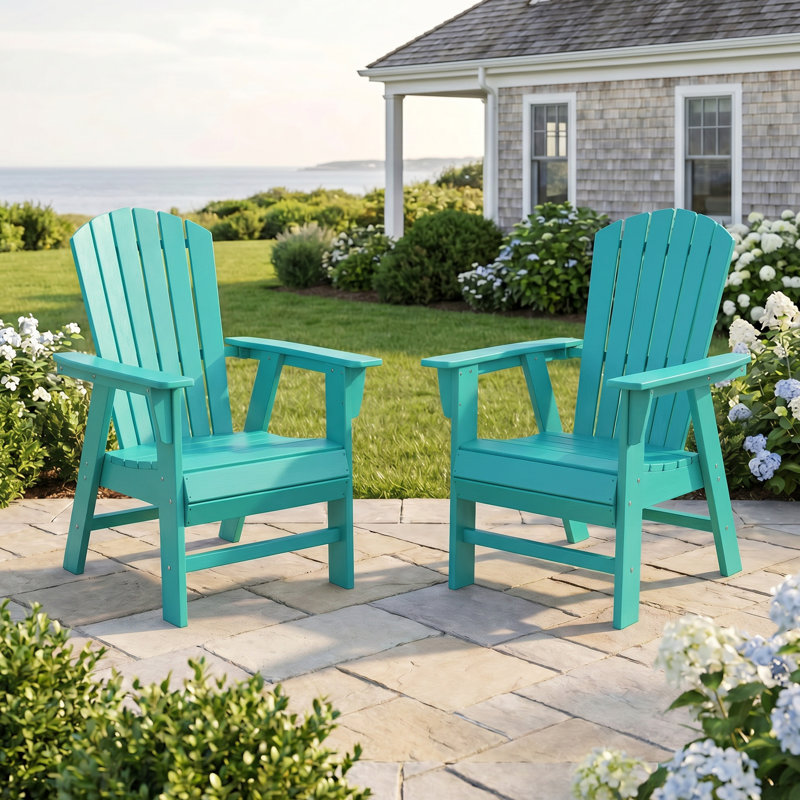 Ensemble de 2 chaises Adirondack Seashell, Teal