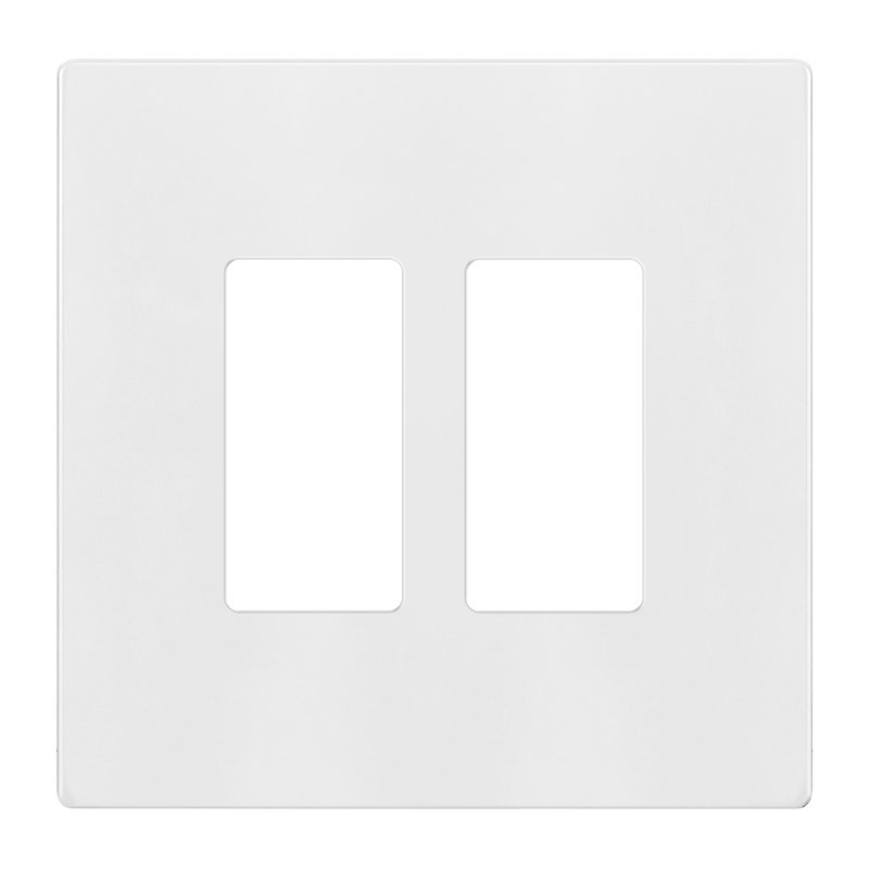  Enerlites Screwless 2-Gang Midsize Rocker Wall Plate - White, White