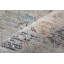 Tapis décoratif à médaillon transitionnel ivoire / bleu / orange Ramey-100851826