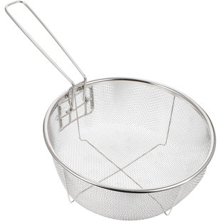 Round Mesh Fryer Basket, 9.5 diameter