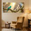 Oiseaux sur vigne avec ruines antiques, ensemble de 3 impressions sur toile-1985911404