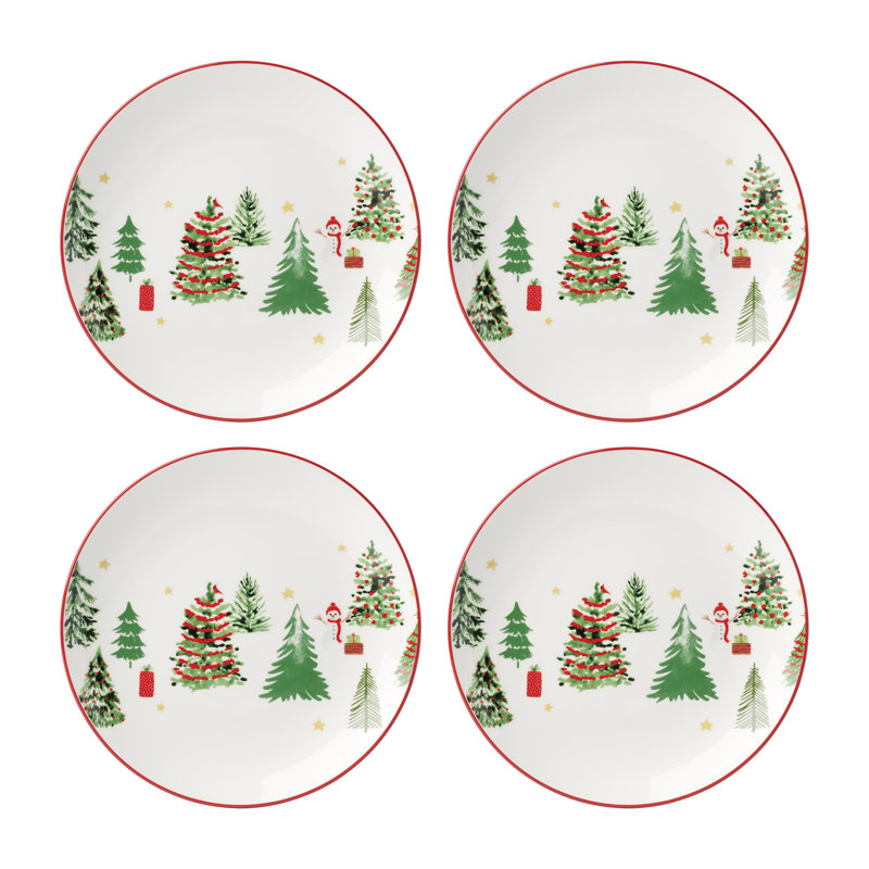 Assiettes décoratives Oneida Merry & Bright, ensemble de 4, service pour 4 personnes