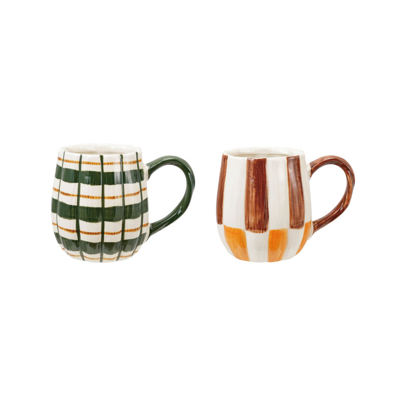Tasse en grès avec motif