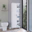 Armoire à linge H 63 po, avec 1 porte et 9 tablettes