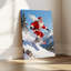 Santa, planche à neige d'hiver, art mural-564949058