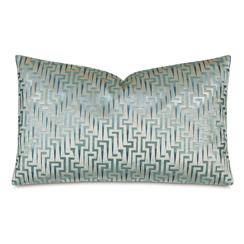 Metallic Art Deco Rectangular Velvet Pillow Cover