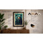 Turquoise Bear Retro - Framed Print-1826217685-1826217680