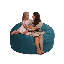  | Fauteuil à billes 3 pi | Rembourrage en mousse - housse amovible lavable, suède nuage-1482418277-1500567354